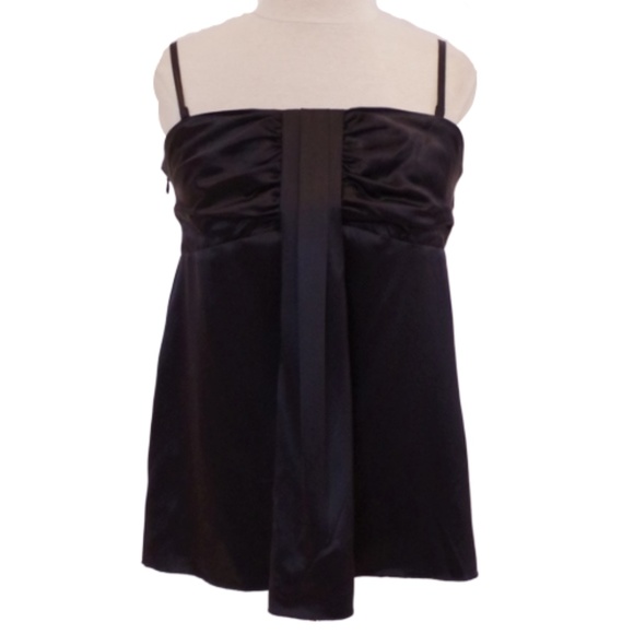 In Wear Black Silk Empire Cami w/Adjustable Straps- Sz. 10 - Picture 1 of 3